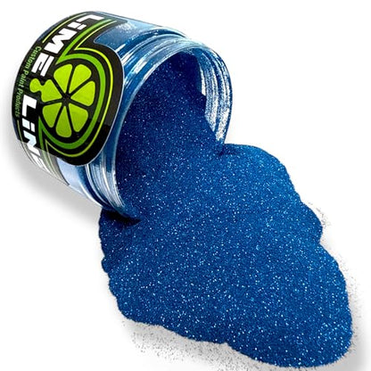 LiME LiNE Sprayable Metal Flake Paint Additive: Solvent Resistant Glitter for Automotive Custom Painting (Blue) - color: Blue