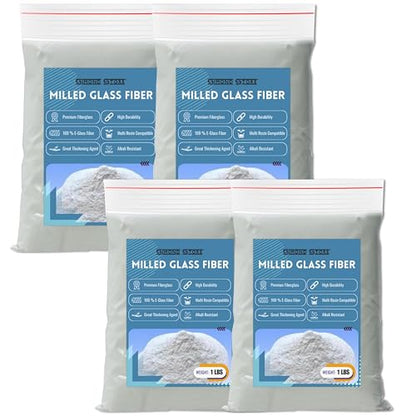 [4 Pack] 1 LBS Milled Fiberglass - Fiberglass Resin Filler Material - size: 4 Pack