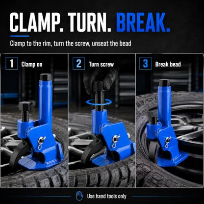 Tire Bead Breaker Tool for Small Tires, ATV, UTV & Riding Mower Use - color: blue
