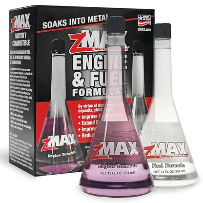 zMAX 51-011 - Engine & Fuel Formula Kit - Easy to Use - Reduces Carbon Build-Up & Lubricates Metal Extending Life of Car or Truck - Runs Efficiently, Improving Gas or Diesel Mileage - 12 oz. Each - size: Engine & Fuel - Single
