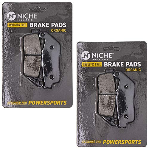 NICHE Front Rear Brake Pad Set for Honda 06435-KZ4-J41 Organic 2 Pack - size: 2 Sets (2 Wheels)