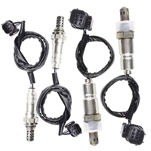 4PCS Oxygen Sensor 1 & 2 for 2009 2010 2011 2012 2013 Honda Pilot Ridgeline 3.5L Upstream + Downstream