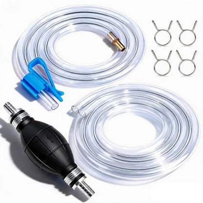 Gasoline Siphon Hose, Gas Oil Water Fuel Transfer Siphon Pump, Portable Widely Use Hand Fuel Pump, Fuel Transfer Pump with PVC Hoses (Blue) - color: 15mm( 1 Pack) of Blue