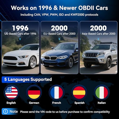 OBD2 Scanner MA100 Professional Car Code Reader Auto OBDII/EOBD/CAN Scan Tool for Check Engine Light Read and Clear Engine Error Codes for All 1996 and Newer OBD2 Protocol Vehicle Plug-Play