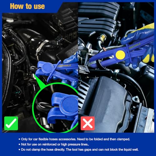 6pcs Hose Clamp Pliers Set, Radiator Fuel Line Clamp Tool, Straight & 90° Angled Pinch Off Pliers Set for Flexible Brake, Fuel, Coolant and Radiator Hoses - style: 90°