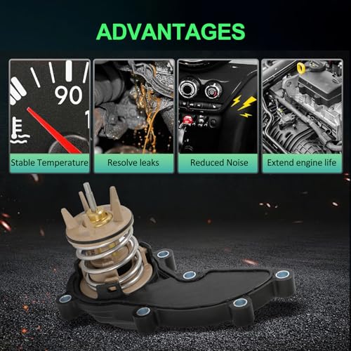 SCITOO Engine Coolant Thermostat Housing Fit for Audi A4 Quattro - size: 34839