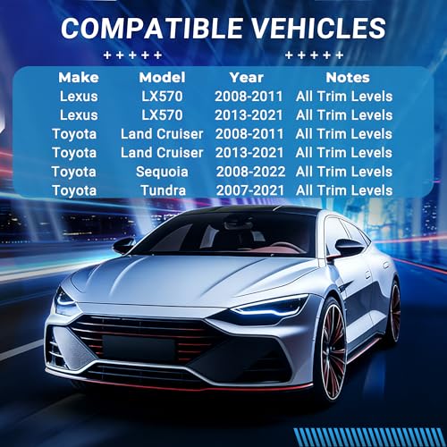 Front Brake Pads Set Compatible with Le-xus LX570, Toyota Land Cruiser Sequoia Tundra Automotive Replacement Brake Pads Semi-Metallic D1303 - style: D1303