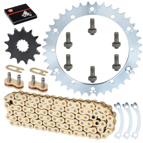 520V-X X-Ring 92 Link Drive Chain & Sprocket Bolt Kit Compatible with Yamaha Raptor 660 YFM660R 2001-2005