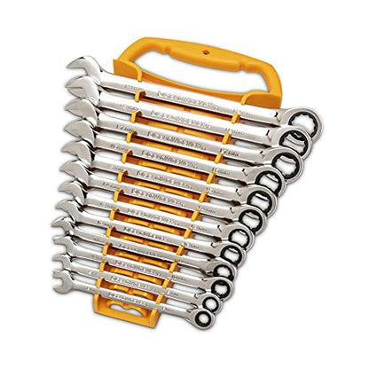 GEARWRENCH 25 Pc. Combination Ratcheting Wrench Set, SAE/MM - 86700 - size: 30 PC