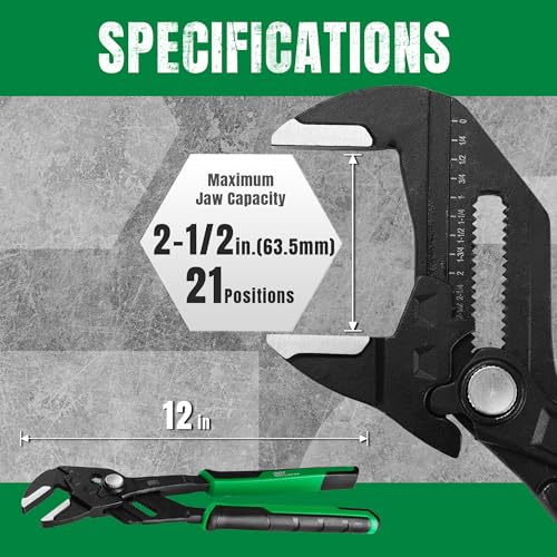 SK 12" Pliers Wrench, Smooth Parallel Jaw Water Pump Pliers, CR-V Steel - size: 12-inch Single