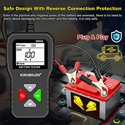 KINGBOLEN BM550 6V 12V 24V Car Battery Tester，Auto Battery Analyzer - style: BM550 battery tester