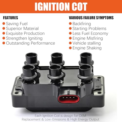 FD480 Ignition Coil w/Spark Plug Wires for Ford Ranger 4.0L V6