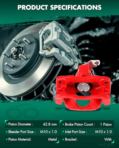 SCITOO Rear Left & Right Disc Brake Calipers With Bracket 18B5081 18B5080 - size: Rear[18B5081 & 18B5080]