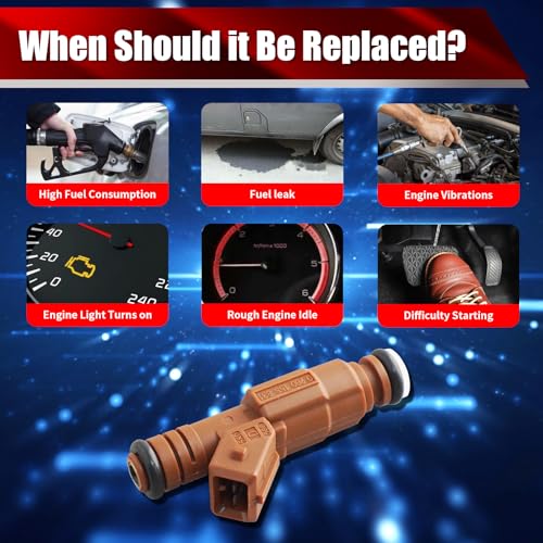 Set of 5 Fuel Injectors 91863400 FJ669 Replacement - size: FJ669
