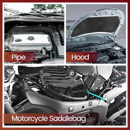 Aluminum Adhesive Heat Shield Wrap for Automotive, 60x39 in, Black - color: Black, size: 60" x 39"