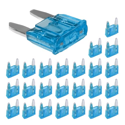 25 PCS 15 Amp Mini Car Fuses, 15A Automotive Blade Fuse Replacement, Auto Fuse Kit for Car RV Truck Motorcycle SUV Boat - color: 15A