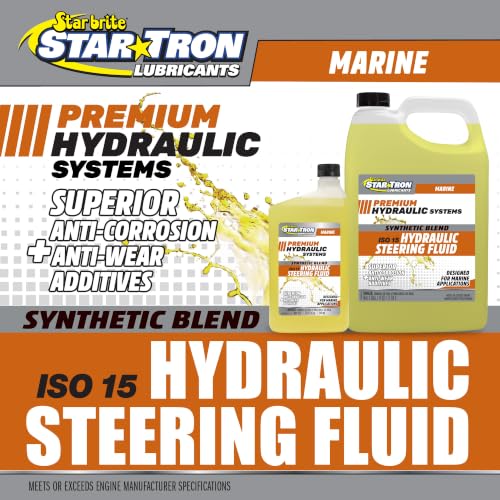 STAR BRITE Hydraulic Steering Fluid, Synthetic Blend, ISO 15, Marine-Grade - size: 1 US gal