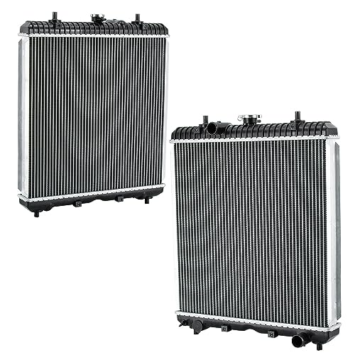OE # 3C081-17100 Radiator Replacement for Kubota M9540FC M100XDTC M108SH M108SDSL SDSL2 M9540M100GXDTC M110XDTC M8540DT M8560HD M9960HDC M9960HF, Aluminium Tractor Radiator - size: 3C081-17100