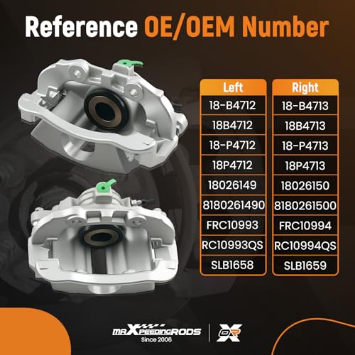 maXpeedingrods Rear Disc Brake Calipers for Chevrolet Blazer 1998-2005 - size: 18-B4712+18-B4713
