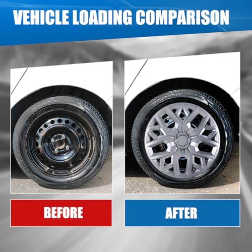 Winjet 15 Inch Set of 4 Premium Universal Hubcaps PP Material Wheel Cover,Replacement R15 Hub Caps Universal,Auto Tire Replacement Exterior Cap Snap On Car Truck SUV(15 Inch,Set of 4) - color: Lacquer(5181-B-15), size: 15 inch
