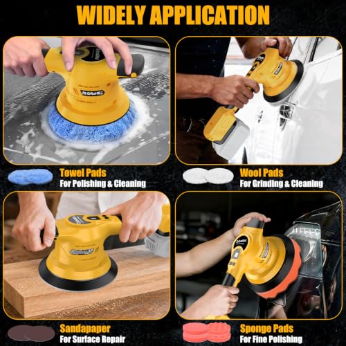 20V Brushless 6-Inch Random Orbital Cordless Buffer Polisher Kit