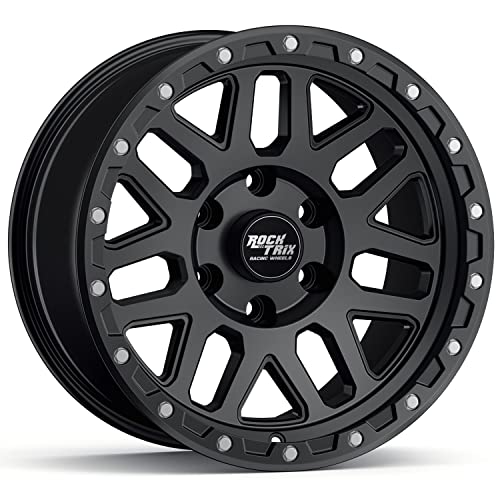 RockTrix RT110 18 inch Wheel for 2004-2026 Ford F150, 18x9 6x135 Rims -12mm Offset, 4.5in Backspacing, Matte Black, 2500 lb Weight Rating, Also compatible with Bronco Raptor F150 Lightning - color: Matte Black, size: 18x9 -12mm offset