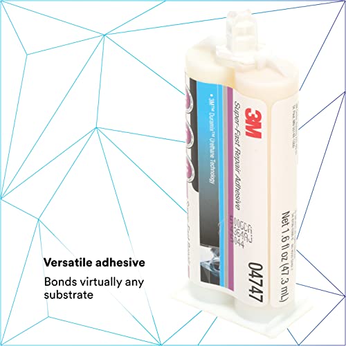 3M Super-Fast Repair Adhesive, 04747, 1.6 fl oz Cartridge, Tranlucent Color - size: 47.3 mL