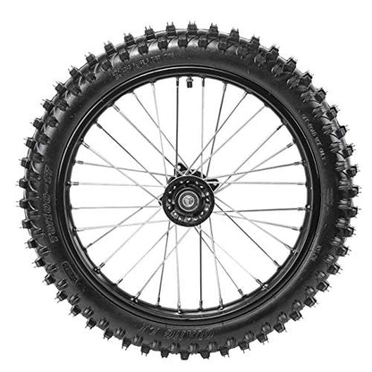 70/100-17 Front + 90/100-14 Rear Wheels Tires and Rim Inner Tube With 15mm Bearing Assembly for Dirt Pit Bikes