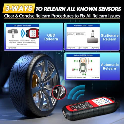 Autel MaxiTPMS TS508WF TPMS Programming Tool, w/ 4PCS ($120) MX Sensors