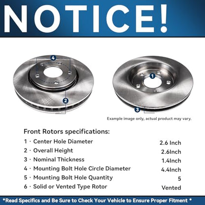 Detroit Axle - 8pc Brake Kit for BMW 530e 530i 540i 540d 740i 840i iX X4 X5 - size: 8PR56136/KIT
