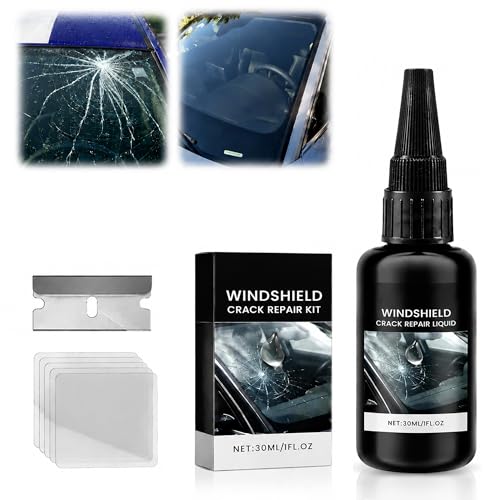 Windshield Crack Repair Kit with Advanced Resin Formula – Fast Cure DIY Automotive Glass Repair Solution for Chips and Cracks on Cars, Trucks and SUVs