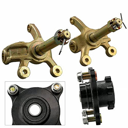 4 Stud Wheel Hub Disc Brake Assembly, Front Disc Brake Conversion Kit with Front Brake Disc Rotor/Rim Hub/Spindle for ATV Motorcycle - size: A