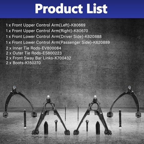 12pcs Front Suspension Control Arms Fit for 07-14 Chevy Tahoe