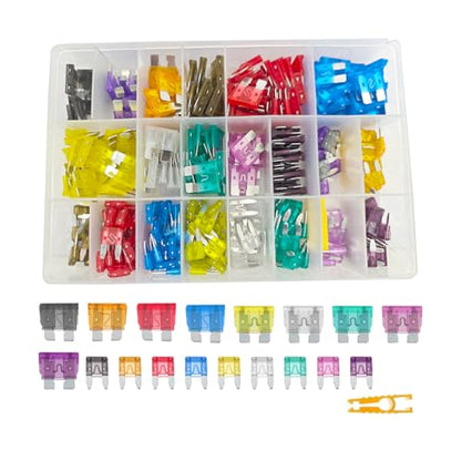 Mandark 300PCS 2-40 Amp Standard Mini and Low-Profile Blade Fuse Kit - color: 300PCS