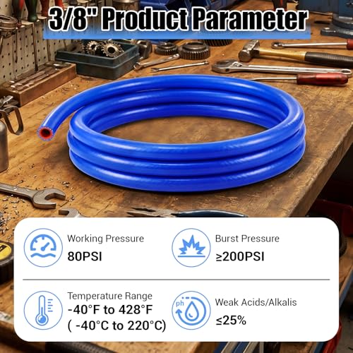Outus 3/8" Id, 5ft Silicone Heater Hose,Coolant Radiator Hose, Blue, 1 - color: Blue, size: 3/8" ID, 5ft