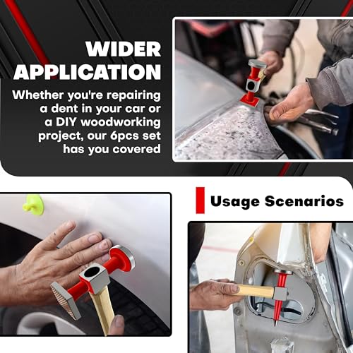 C&T 6 Piece Heavy Auto Body Repair Tool Hammer Dolly Set - size: 6pc