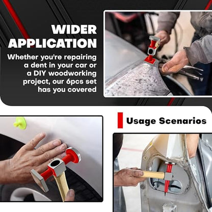 C&T 6 Piece Heavy Auto Body Repair Tool Hammer Dolly Set - size: 6pc