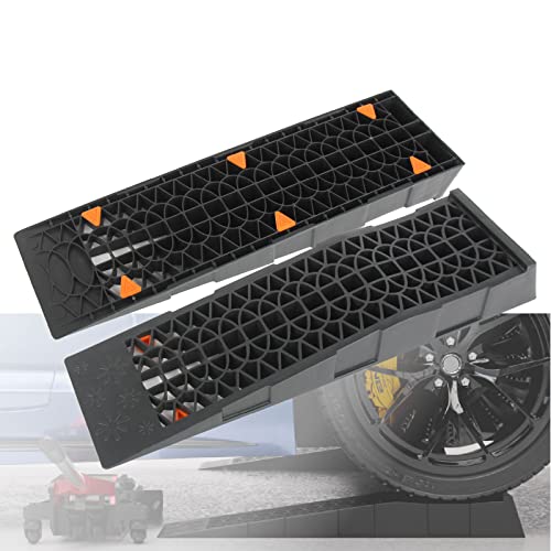 OULEME Low Profile Car Service Ramp, for Oil Changes & Maintenance, 2 Pack - size: L27.5" (2 PACK)
