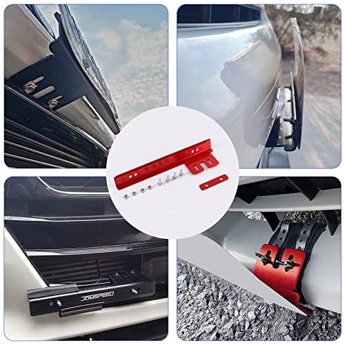 JDMSPEED Universal Red Front Bumper License Plate Mount Bracket Relocator Holder Bar - color: Red