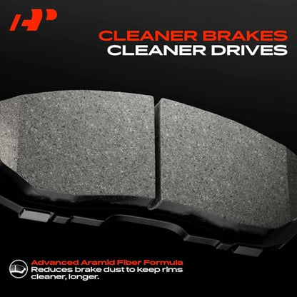 A-Premium Front Ceramic Brake Pads Compatible with Honda & Acura - style: Front - P1280