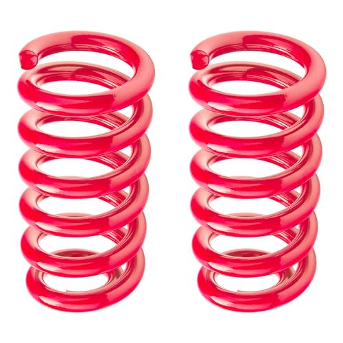 3" Front Lowering Springs Kit, Drop Coils Compatible with 1988-1998 Chevrolet Silverado C1500, GMC Sierra C1500 2WD Only (Red) - color: red, size: 1988-1998 C1500