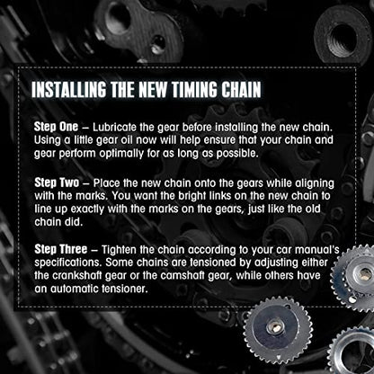 3.6 Timing Chain Kit w/Chain Guide Tensioner Sprocket for 2.8L 3.0L 3.6L Chevy Equinox Malibu Traverse GMC Acadia Cadillac CTS SRX Buick Enclave V6 Engine Engine Timing Set Replace # 9-0753S 9-0753sx - size: 3.6 Timing Chain Kit w