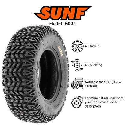 Set of 4 SunF G003 all-terrain 22x11-10 Front & 22x11-10 Rear ATV UTV Golf-Cart Turf Trail Tires, 4 Ply, Rim(s) NOT included