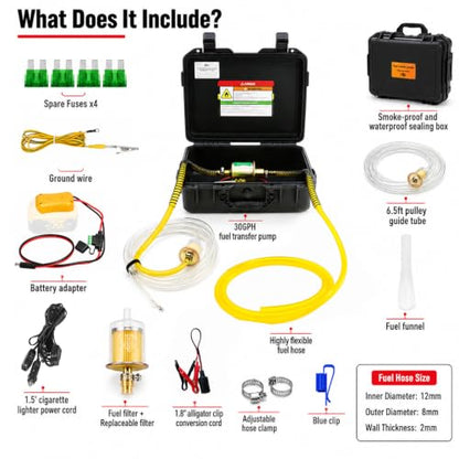 24V Fuel Transfer Pump Set,30GPH Cordless Gas Transfer Pump with Adapter - color: 24V-Set-02