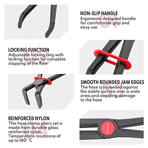 BILITOOLS 3pcs 90° Hose Pinch Off Pliers Set, Clamp Tool for Lines - size: 3-Piece, style: 90 Angled