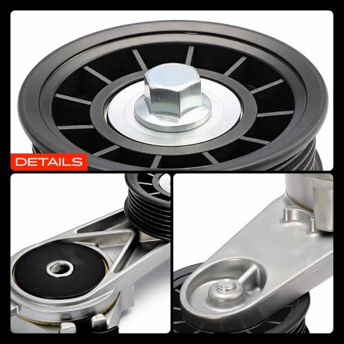A-Premium Belt Tensioner Assembly with Pulley Compatible with Ford, Mercury