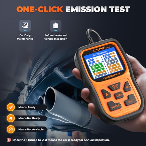 AUTOPHIX OM126P OBD2 Scanner, Check Engine Light Code Reader for OBD2 Cars - color: Orange