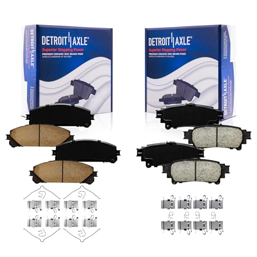 Detroit Axle - Brake Pads for Toyota Highlander Sienna Lexus RX350 RX450h - size: 4P280007/Kit
