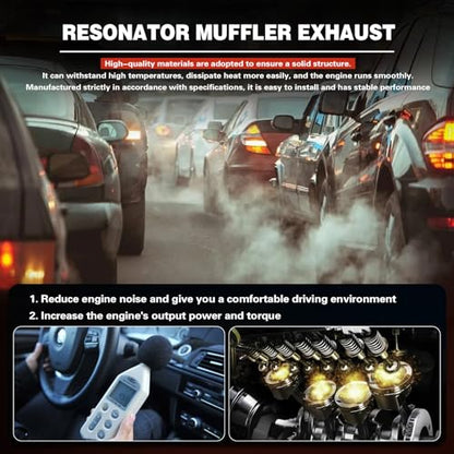 Exhaust Resonator Muffler Pipe System Replacement kit Compatible with - size: 2009-2013 Forester 2.5L H4