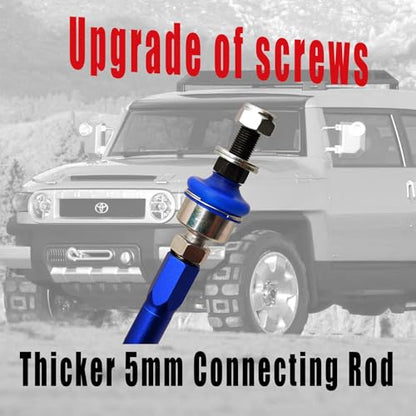Rear Adjustable Stabilizer Sway Bar Link Kit Fit for FJ CRUISER GSJ1 / LAND CRUISER PRADO 120 150 / Lexus GX470 2003-2009,12mm Ball Joint Adjustable Suspension Kit